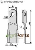 Comminution blade, left model - AgriParts image