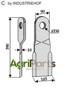 Comminution blade, right model - AgriParts image