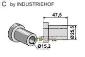 Internal bush 47,5xØ15,2xØ25,5 - AgriParts