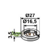 Washer Ø27x3,5xØ16,5 - AgriParts