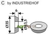 Washer Ø35x6xØ13,5 - AgriParts image