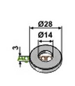 Washer Ø28x3xØ14 - AgriParts image