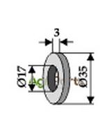 Washer Ø35x3xØ17 - AgriParts image