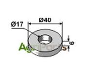 Washer Ø40x6xØ17 - AgriParts image