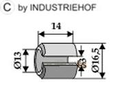 Clamping bush 14xØ13xØ16,5 - AgriParts