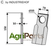 Straight blade - left - AgriParts