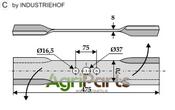 Mover-blade 475mm - left - AgriParts
