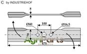Mover-blade 475mm - right - AgriParts