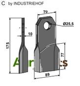 Comminution blade, right model - AgriParts