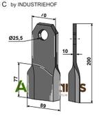 Comminution blade, left model - AgriParts
