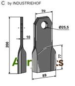 Comminution blade, right model - AgriParts