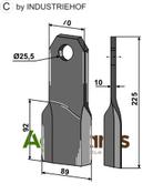 Comminution blade, left model - AgriParts
