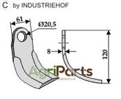 Arched blade - AgriParts