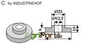 External bush 10xØ12,5xØ50 - AgriParts