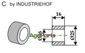 Bush 16xØ16xØ25 - AgriParts