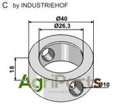 Clamping-ring 18xØ26,3xØ40 - AgriParts