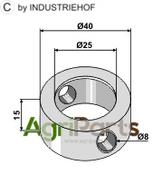 Clamping-ring 15xØ25xØ40 - AgriParts