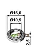 Washer Ø16,6x2,5xØ10,5 - AgriParts image