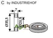 Safety ring Ø35,5x7xØ20,5 - AgriParts