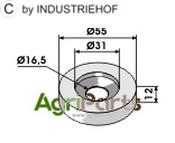 Washer Ø55x12xØ16,5 - AgriParts image