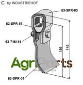 Flail assembled with holder, bush and blade - AgriParts