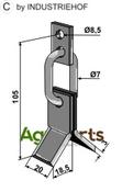 Y-blade with chain-link and holder - AgriParts