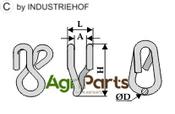 Shackle for fixing 2 blades - AgriParts image
