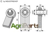 Ball joint terminals for lower-links to be welded - AgriParts