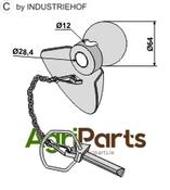 Ball guide cone Cat.III-II with linch pin - AgriParts