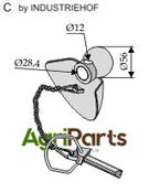 Ball guide cone with linch pin Cat. II - AgriParts