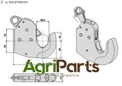 Lower link hook - Cat. III - AgriParts