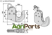 Automatic hook for lower links - Cat. l - AgriParts
