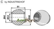 Ball for top hooks Cat. III - AgriParts
