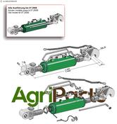 Hydraulic top-link with hook and swivelling tie-rod - AgriParts