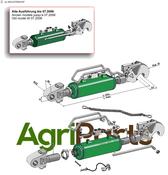 Hydraulic top-link with hook and swivelling tie-rod - AgriParts