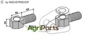 Articulated spindle - M36x3 - AgriParts