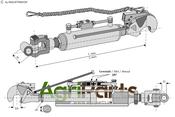 Hydraulic top-links with hook and swivelling tie-rod - AgriParts