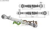 Top-link with hardened tie-rod M30x3,5 - AgriParts