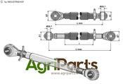 Top-links with hardened tie-rod M36x3 - AgriParts