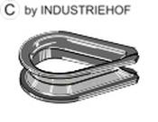 Wire cable eye stiffener with deep groove, galvanized - AgriParts