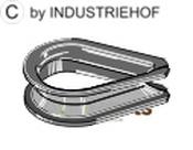 Wire cable eye stiffener with deep groove, galvanized - AgriParts