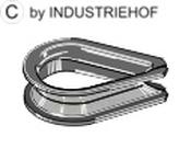 Wire cable eye stiffener with deep groove, galvanized - AgriParts