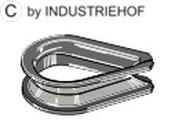 Wire cable eye stiffener with deep groove, galvanized - AgriParts