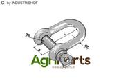 Standard straight shackles 7,9mm galvanized - AgriParts