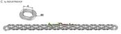 Scraper floor chain - 9,5x26,2 - D5 - AgriParts