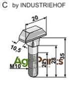 Chain-bolt - Galvanized - AgriParts