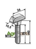 Chain-bolt - Galvanized - AgriParts