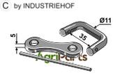 Shackle type connector Ø11 - AgriParts