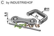Shackle type connector Ø11 - AgriParts