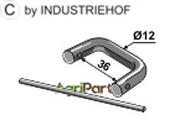 Shackle type connector without plate Ø12 - AgriParts